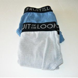 2 Men's Fruit Of The Loom Underwear Briefs, XL 40"-42", One Blue--One Gray